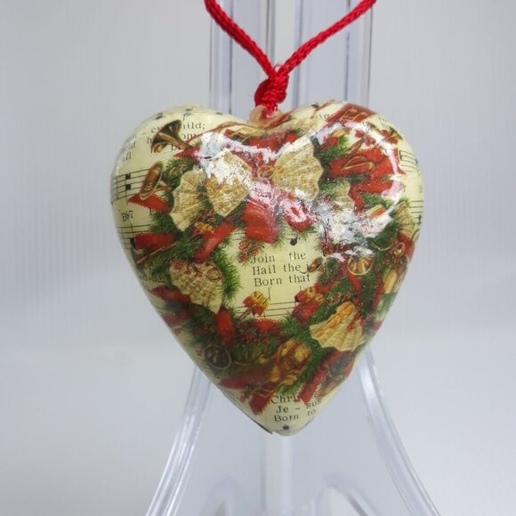 Vtg Victorian Decoupage Ornaments of Santa Claus and Christmas Wreath - Picture 3 of 12